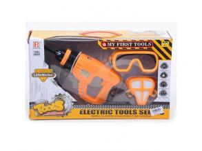 Szerszámos készlet elektromos fúróval és kiegészítőkkel