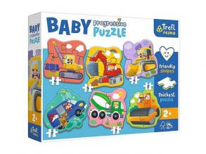 Építkezés 6 az 1-ben Baby Progressiv puzzle - Trefl