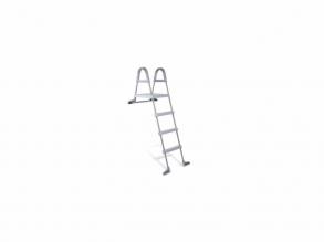 Azuro De Luxe 3 lépcsős medencelétra süllyesztett medencékhez, rozsdamentes acél, 110-120 cm, antracit szürke