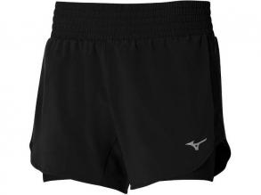 2In1 4.5 Short Mizuno női fekete színű futó rövid nadrág