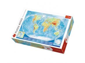 Nagy földrajzi világtérkép 4000db-os puzzle - Trefl