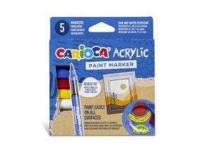 Acrylic Akril marker 5db-os szett - Carioca