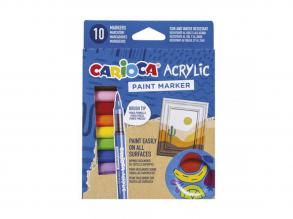 Acrylic Akril marker 10db-os szett - Carioca