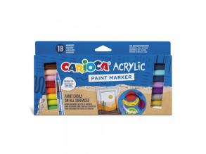 Acrylic Akril marker 18db-os szett - Carioca