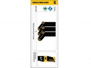 Diabetikus Munkazokni-Dy187B Caterpillar unisex zokni fekete 43-46-os méretű