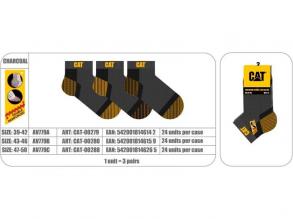 Caterpillar Premium 3 pár unisex munkazokni szürke 39-42-es méretű