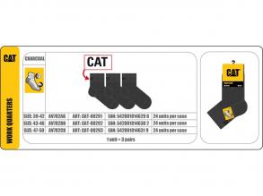 Av782Ab Rvid Munkazokni 3 Pár Caterpillar unisex zokni szürke 39-42-es méretű