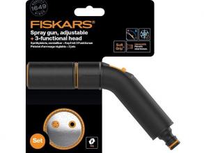 Fiskars Comfort locsolópisztoly, állítható locsolófej + 3 funkciós öntözőfej