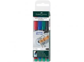 Faber-Castell: Multimark alkoholos filctoll szett 0,6mm 4db