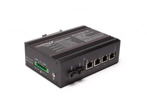 LinkEasy ipari PoE switch 2xGbE SFP+4x10/100/1000BaseTX 802.3at