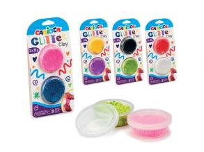 Glitter csillámos gyurma 2db-os csomag többféle változatban 2x20g - Carioca