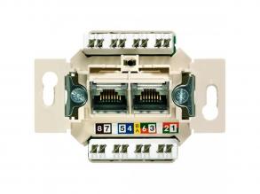 Siemens 5TG2027-2 Delta UAE 2X8pólusú RJ45 UTP CAT6 A informatikai csatlakozóaljzat