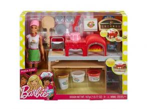 Barbie: Pizzakészítő játékszett babával - Mattel