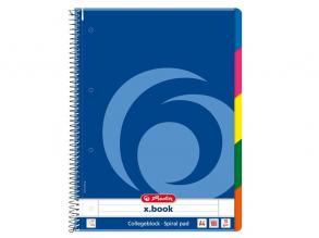 Herlitz College A4 100lapos színregiszteres vonalas spirálfüzet