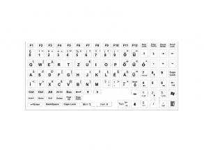 PRC fekete betű fehér alapon magyar billentyűzet matrica