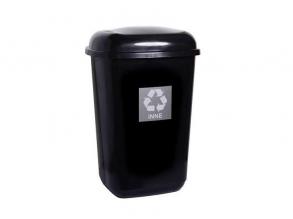 MOCCA Quatro 45L fekete/ezüst Quatro rugós billenő fedeles szemetes