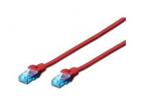 DIGITUS CAT5e U/UTP PVC 3m piros patch kábel