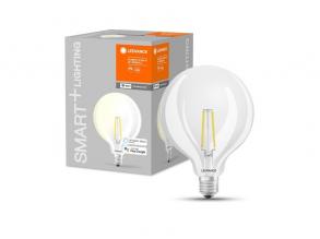 Ledvance Smart+ Wifi vezérlésű 5,5W 2700K E27 dimmelhető filament nagygömb LED fényforrás