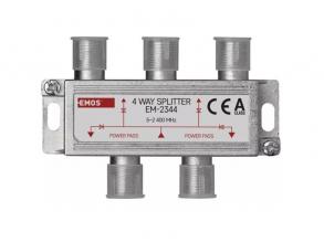 Emos EM2344 4-es F csatlakozós antenna elosztó