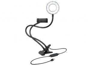 Logilink AA0150 8,5cm fekete LED körlámpa okostelefonhoz