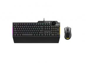 ASUS TUF Gaming K1 HUN fekete USB világító billentyűzet + TUF Gaming M3 gamer egér Combo