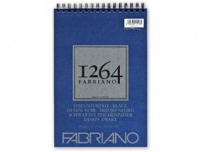 Fabriano 1264 200g A4 40lapos spirálkötött fekete rajztömb
