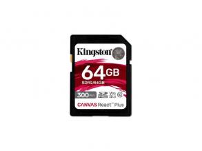 Kingston 64GB SD Canvas React Plus (SDXC Class 10 UHS-II U3) (SDR2/64GB) memóriakártya