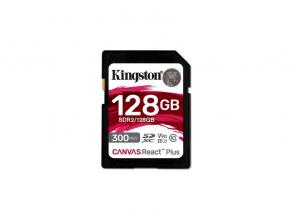 Kingston 128GB SD Canvas React Plus (SDXC Class 10 UHS-II U3) (SDR2/128GB) memóriakártya