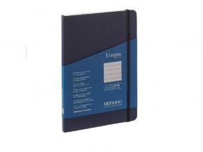 Fabriano Ecoqua Plus A5 80 lapos sötétkék vonalas notesz
