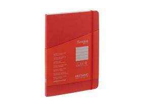 Fabriano Ecoqua Plus A5 80 lapos piros vonalas notesz