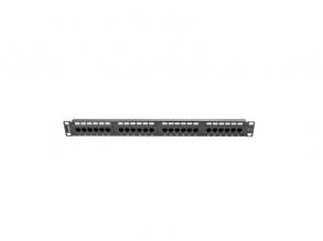 Lanberg PPU6-1024-B 19" 1U 24port Cat6 UTP árnyékolatlan fekete patch panel