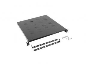 Lanberg AK-1005-B 19" 1U MÉLY:500mm MAX:25kg fix fekete polc 4 ponton rögzített csavarral