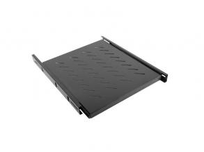 Lanberg AK-1007-B 19" 1U MÉLY:550mm MAX:60kg kihúzható fekete polc 4 ponton rögzített csavarral