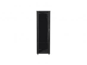 Lanberg FF01-6042-12B 19" 42U SZÉL:600 MÉLY:1000 MAG:2047 lapraszerelt üvegajtós fekete rack sze...