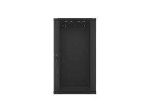 Lanberg WF01-6622-10B 19" 22U SZÉL:600 MÉLY:600 MAG:1085 lapraszerelt üvegajtós fekete fali rack...