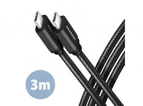 Axagon BUCM3-CM30AB 3m Type C - Type C fekete adat- és töltőkábel