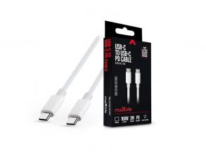 Maxlife TF-0182 2m 100W Type C apa-apa fehér adat- és töltőkábel