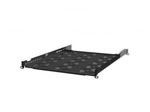 Stalflex B-RSA19-1U-550B 19" 1U 550mm mély 4 ponton rögzíthető fekete fix tálca