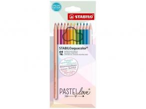 Stabilo aquacolor Pastellove 12 db-os színes ceruza készlet