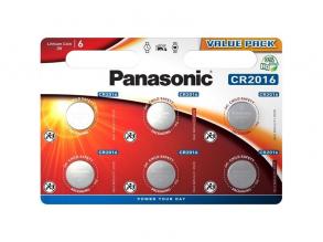 Panasonic CR2016 3V lítium gombelem 6db/csomag