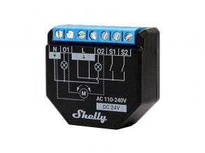 Shelly PLUS2PM-2 csatornás WiFi-s okos relé mérővel