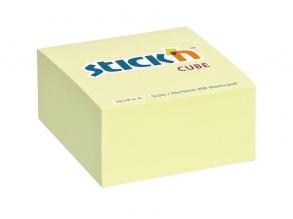 Stick`N 76x76 mm 400 lap pasztell sárga öntapadó kockatömb