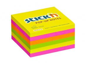 Stick`N 76x76 mm 100 lap/tömb (6 tömb/csomag) neon mix öntapadó jegyzettömb