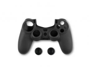 Spartan Gear 2808143 PS4 kontroller szilikon skin fekete + thumb grips