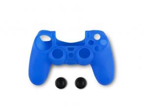 Spartan Gear 2808145 PS4 kontroller szilikon skin kék + thumb grips