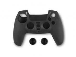Spartan Gear 2808147 PS5 kontroller szilikon skin fekete + thumb grips
