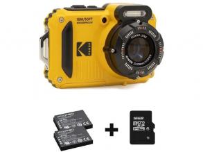 Kodak Pixpro WPZ2 vízálló/porálló/ütésálló digitális sárga fényképezőgép + 16Gb microSd + akkumu...