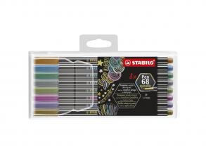 Stabilo Pen 68 metallic filctoll - 8 db-os