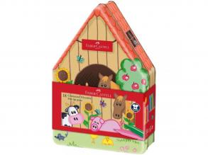 Faber Castell: Connector filctoll készlet 18db-os Farm mintás fém dobozban