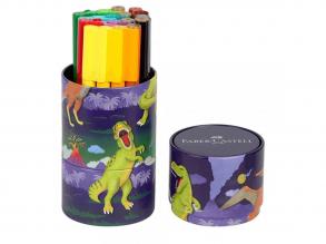 Faber-Castell: Connector Filctoll Készlet  20 db-os Dínós hengeres dobozban